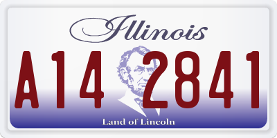 IL license plate A142841