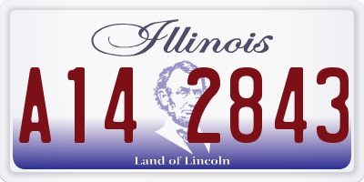 IL license plate A142843