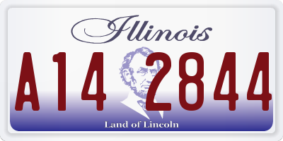 IL license plate A142844