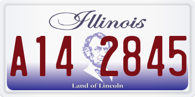 IL license plate A142845