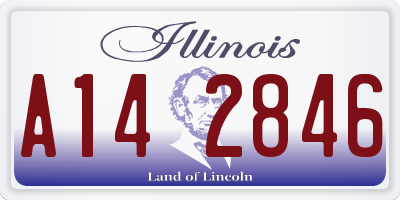 IL license plate A142846