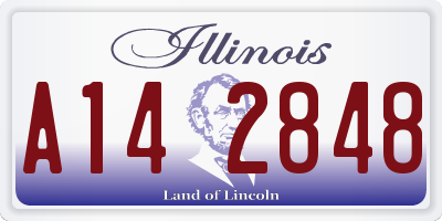 IL license plate A142848