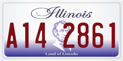 IL license plate A142861