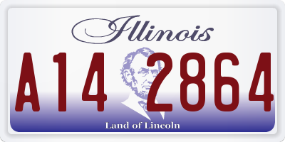 IL license plate A142864
