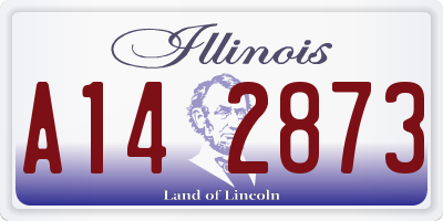 IL license plate A142873