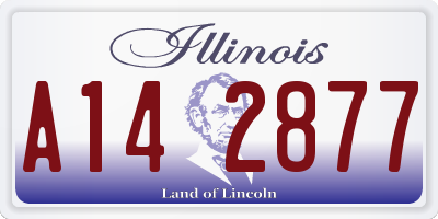 IL license plate A142877