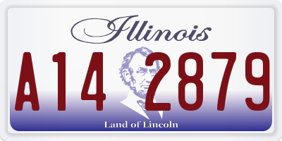 IL license plate A142879