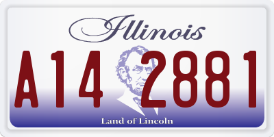 IL license plate A142881