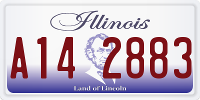 IL license plate A142883