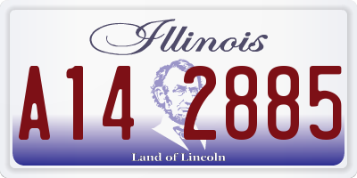 IL license plate A142885