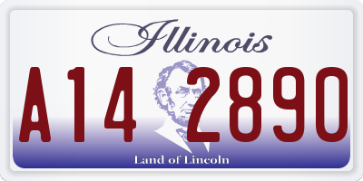 IL license plate A142890