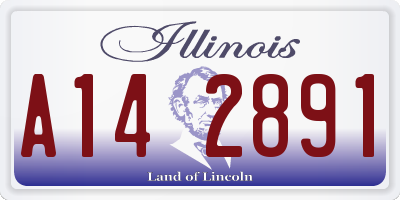 IL license plate A142891