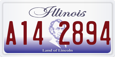 IL license plate A142894