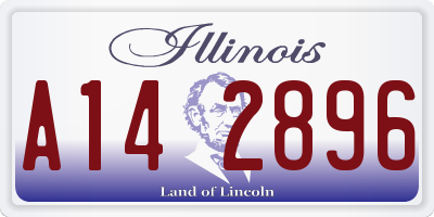 IL license plate A142896