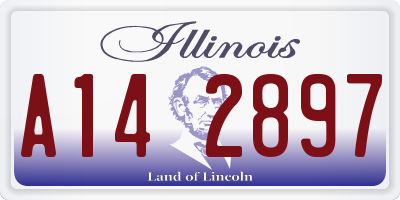 IL license plate A142897
