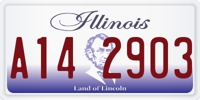 IL license plate A142903