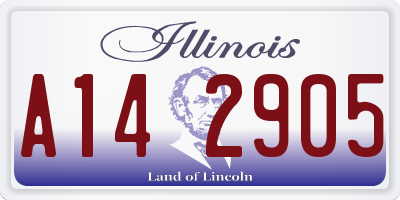 IL license plate A142905