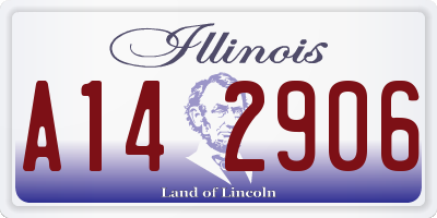 IL license plate A142906
