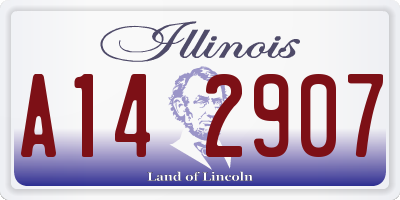 IL license plate A142907