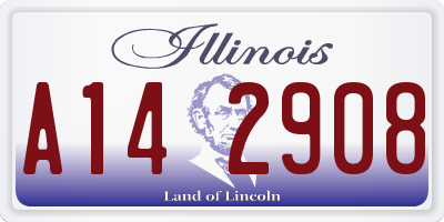 IL license plate A142908