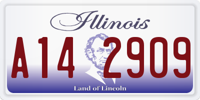 IL license plate A142909