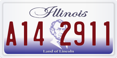 IL license plate A142911