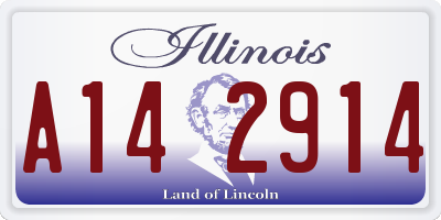 IL license plate A142914