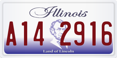 IL license plate A142916