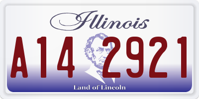 IL license plate A142921
