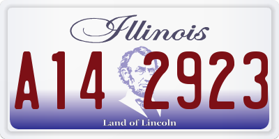 IL license plate A142923