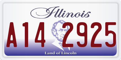 IL license plate A142925