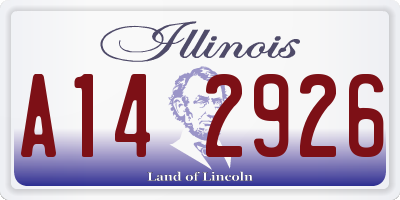 IL license plate A142926