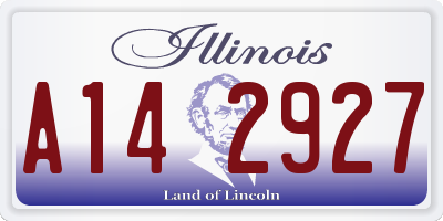 IL license plate A142927