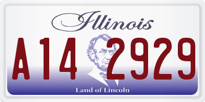 IL license plate A142929