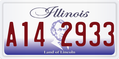 IL license plate A142933