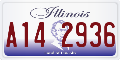 IL license plate A142936
