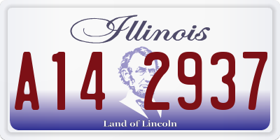 IL license plate A142937