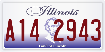 IL license plate A142943