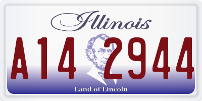 IL license plate A142944