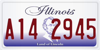 IL license plate A142945