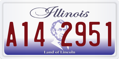 IL license plate A142951