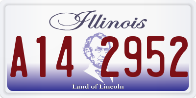 IL license plate A142952