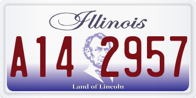 IL license plate A142957