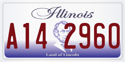 IL license plate A142960