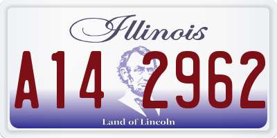IL license plate A142962