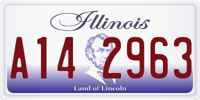 IL license plate A142963