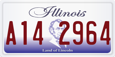 IL license plate A142964