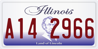 IL license plate A142966