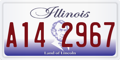 IL license plate A142967