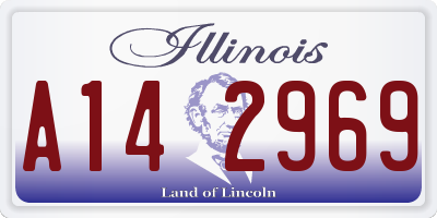 IL license plate A142969